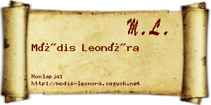 Módis Leonóra névjegykártya